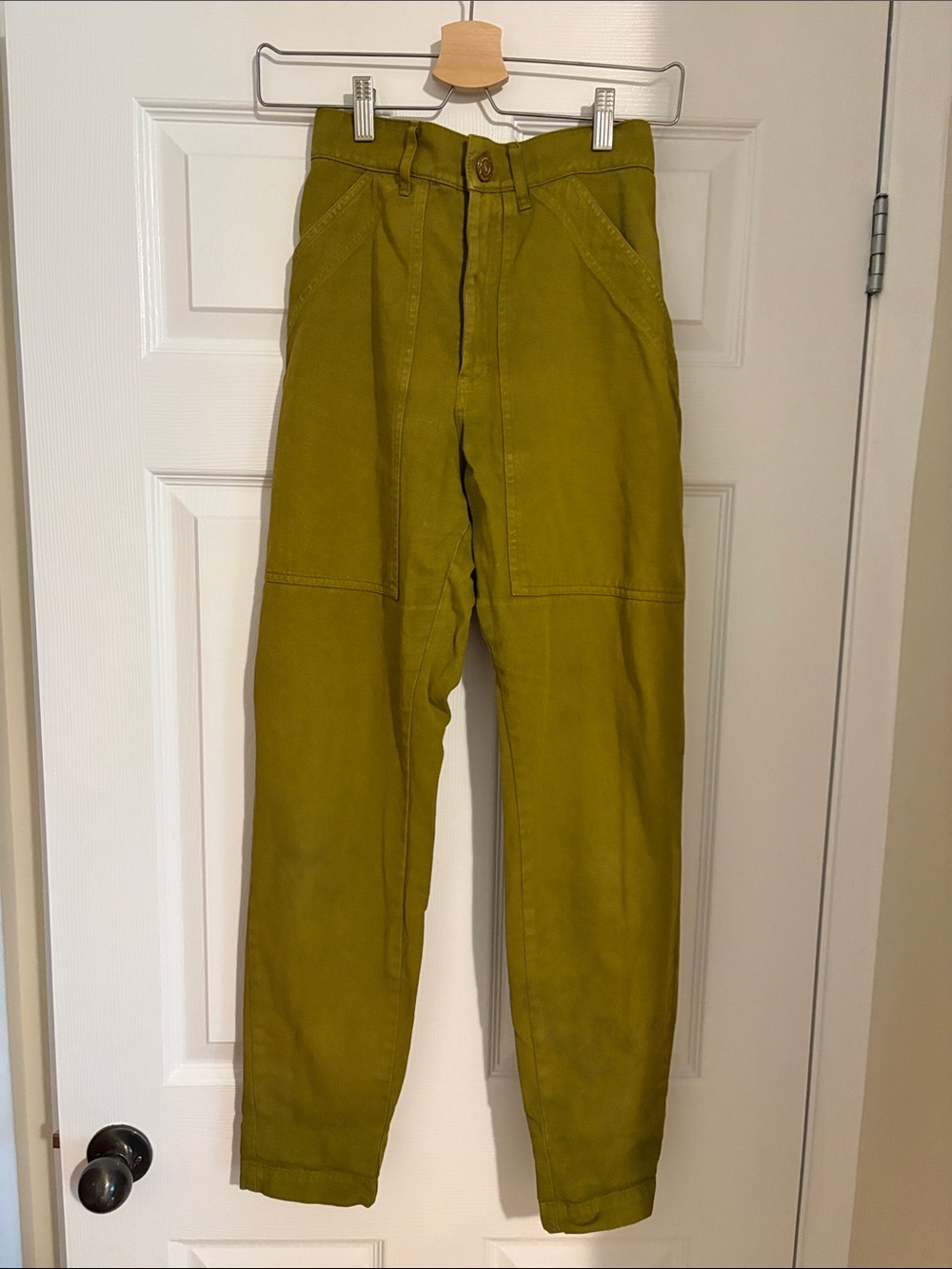 Big Bud Press olive green pencil pants in size XS